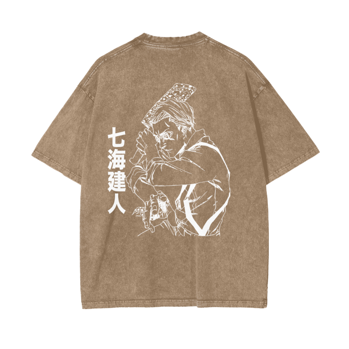 Kento Nanami Stone Wash T-Shirt - Jujutsu Kaisen