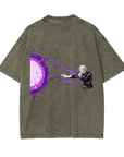 Satoru Gojo Hollow Purple Stone Wash T-Shirt - Jujutsu Kaisen