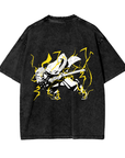 Zenitsu Agatsuma Thunderclap and Flash Stone Wash T-Shirt - Demon Slayer