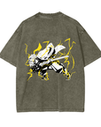 Zenitsu Agatsuma Thunderclap and Flash Stone Wash T-Shirt - Demon Slayer