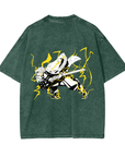 Zenitsu Agatsuma Thunderclap and Flash Stone Wash T-Shirt - Demon Slayer