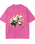 Zenitsu Agatsuma Thunderclap and Flash Stone Wash T-Shirt - Demon Slayer