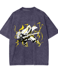 Zenitsu Agatsuma Thunderclap and Flash Stone Wash T-Shirt - Demon Slayer