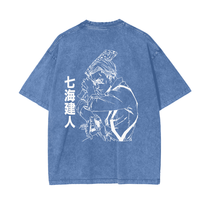 Kento Nanami Stone Wash T-Shirt - Jujutsu Kaisen