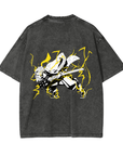 Zenitsu Agatsuma Thunderclap and Flash Stone Wash T-Shirt - Demon Slayer