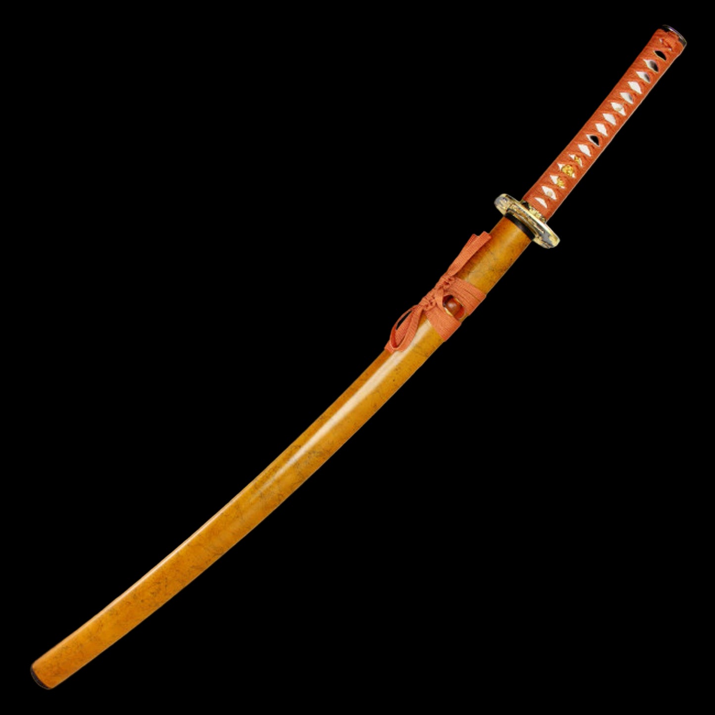 Painted Wood Katana with sheath