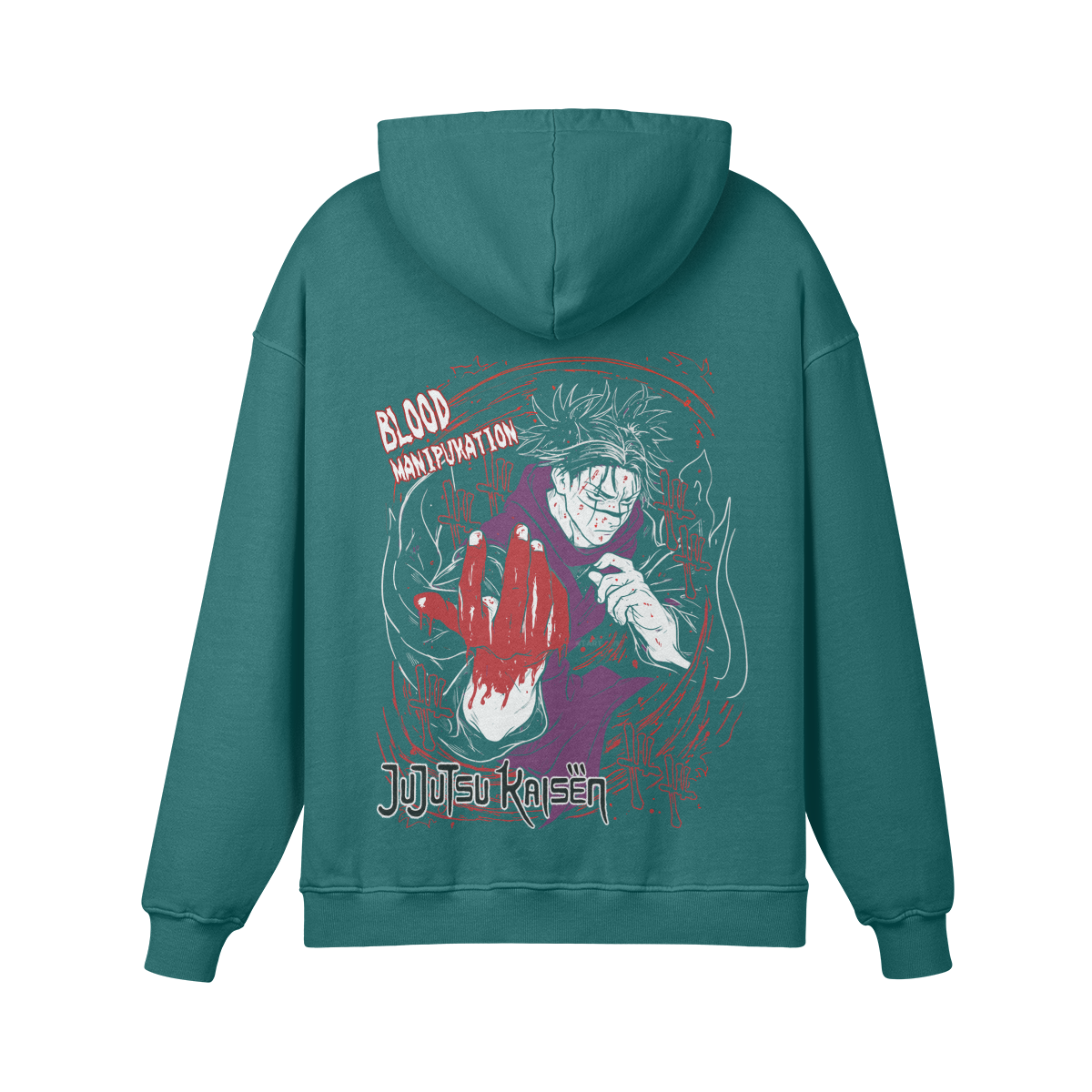 Blood Manipulation Stone Wash Hoodie - Jujutsu Kaisen