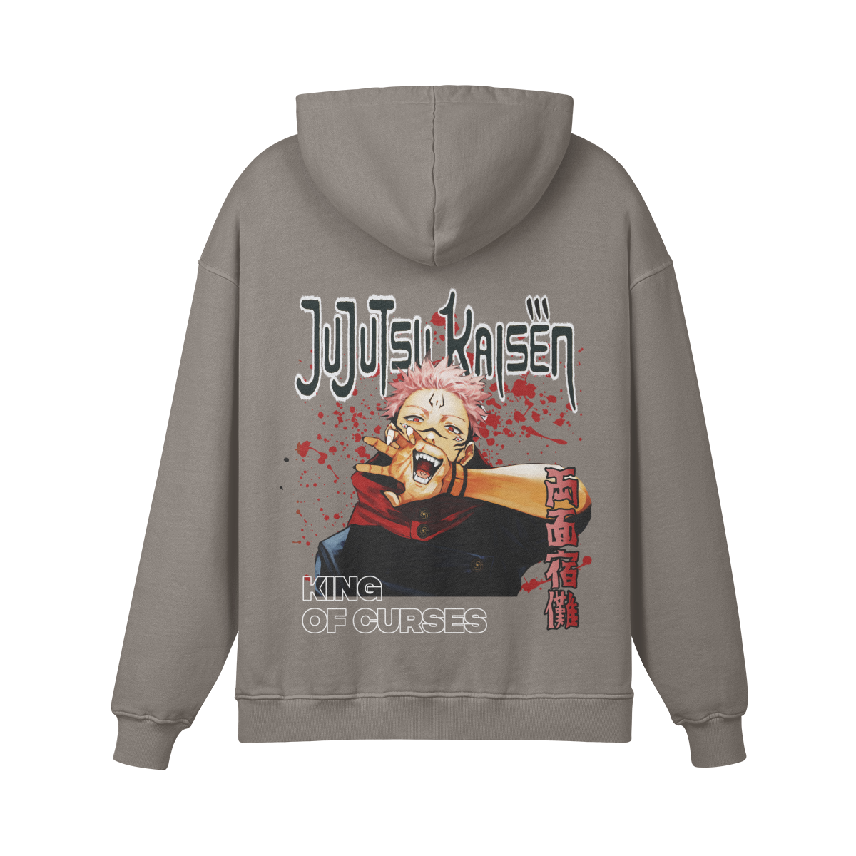 The King of Curses Sukuna Stone Wash Hoodie - Jujutsu Kaisen