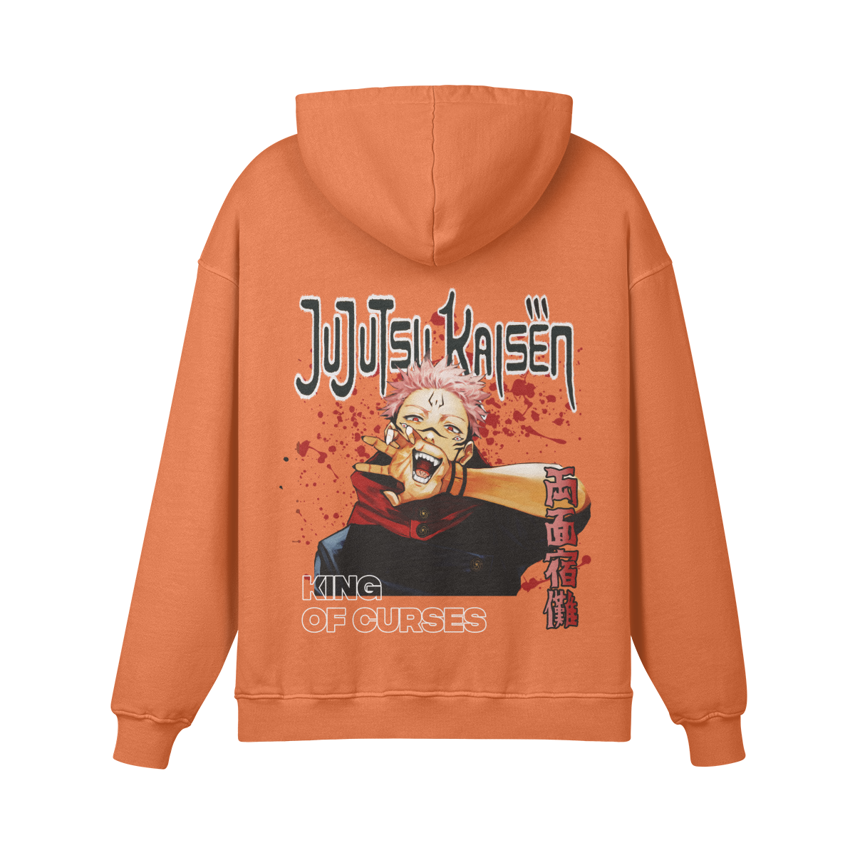 The King of Curses Sukuna Stone Wash Hoodie - Jujutsu Kaisen