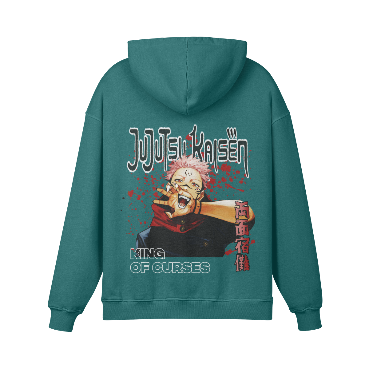 The King of Curses Sukuna Stone Wash Hoodie - Jujutsu Kaisen