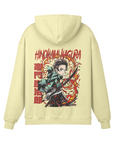 Tanjiro Kamado Hinokami Kagura Stone Wash Hoodie - Demon Slayer