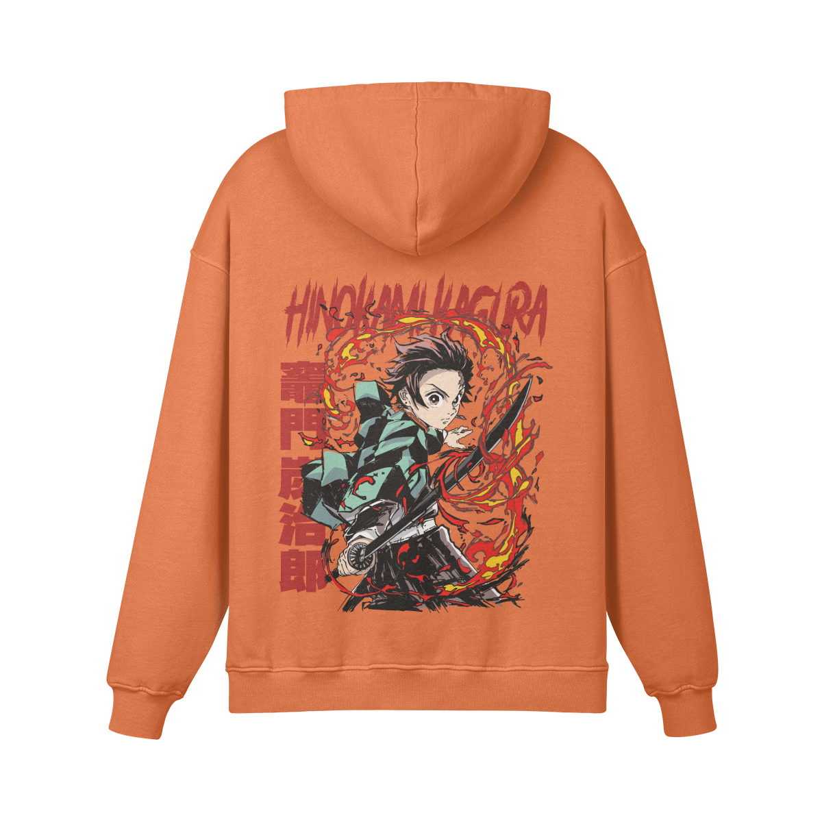 Tanjiro Kamado Hinokami Kagura Stone Wash Hoodie - Demon Slayer