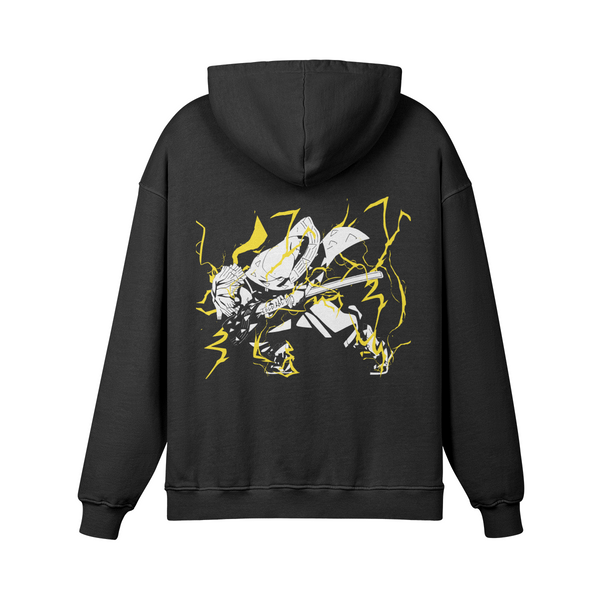 Zenitsu Agatsuma Thunderclap and Flash Stone Wash Hoodie - Demon Slayer