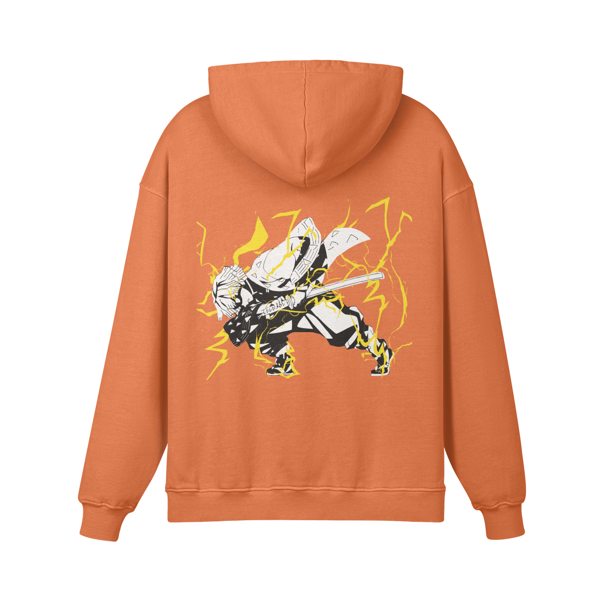 Zenitsu Agatsuma Thunderclap and Flash Stone Wash Hoodie - Demon Slayer