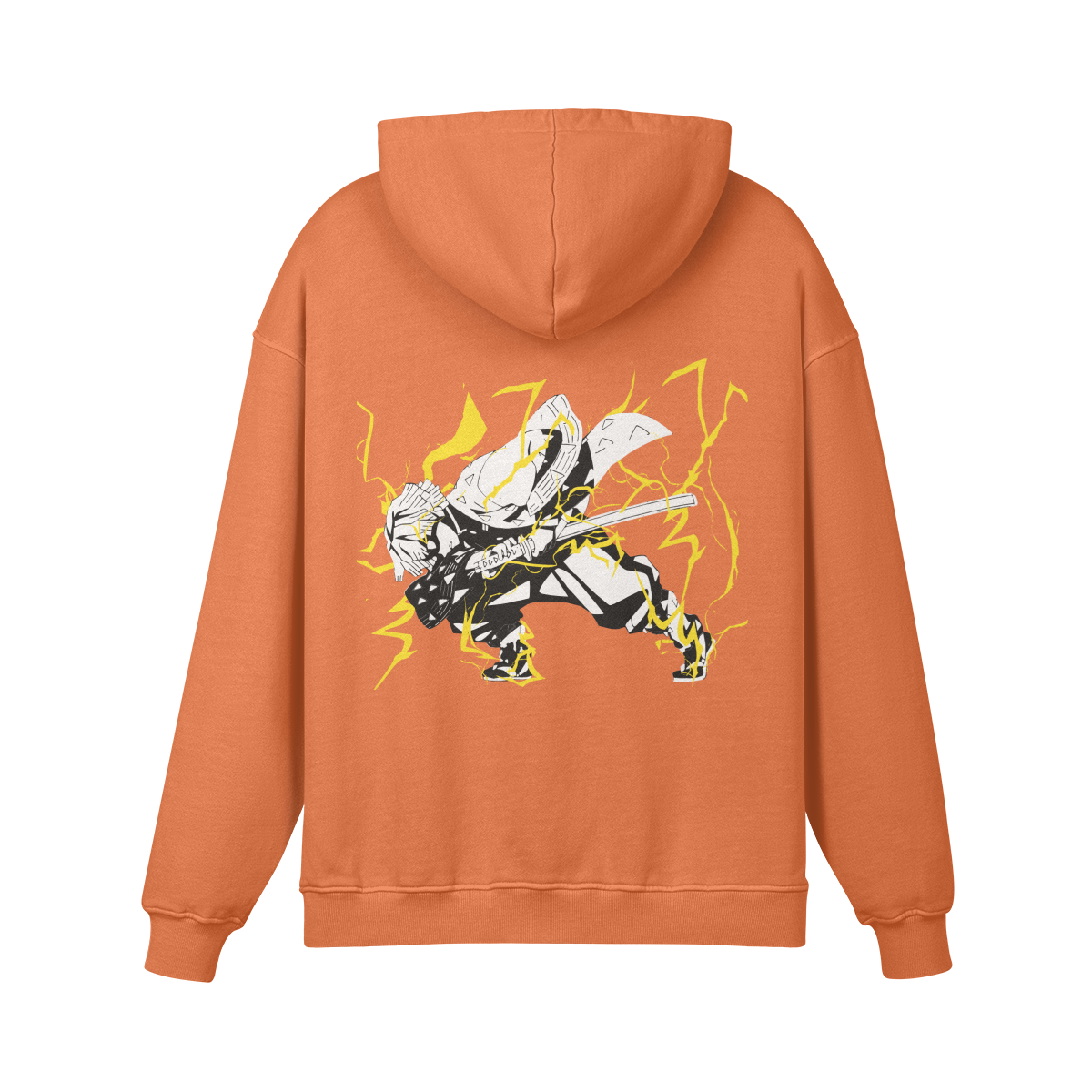 Zenitsu Agatsuma Thunderclap and Flash Stone Wash Hoodie