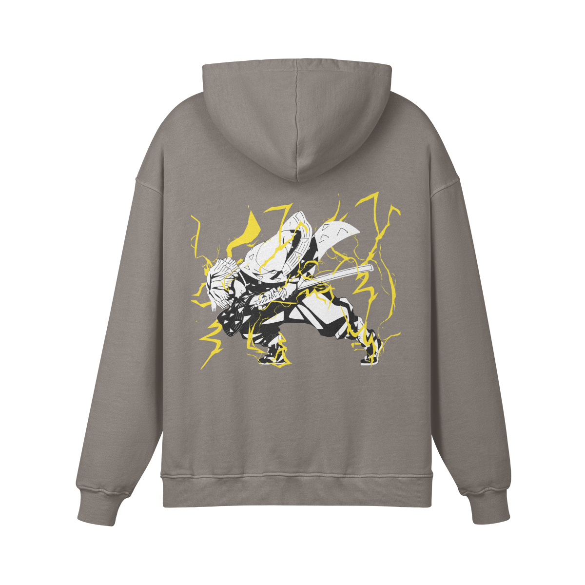 Zenitsu Agatsuma Thunderclap and Flash Stone Wash Hoodie - Demon Slayer