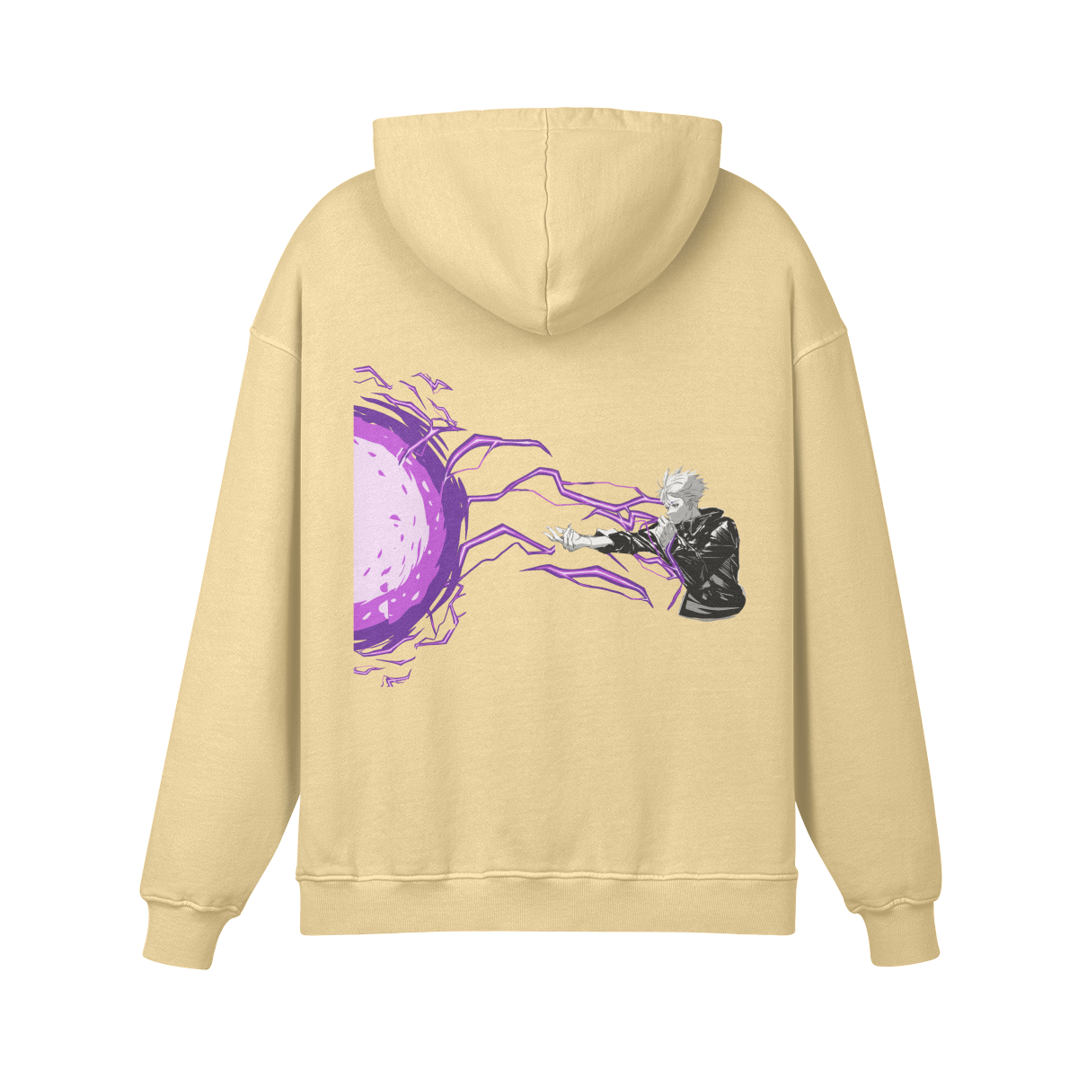 Satoru Gojo Hollow Purple Stone Wash Hoodie - Jujutsu Kaisen