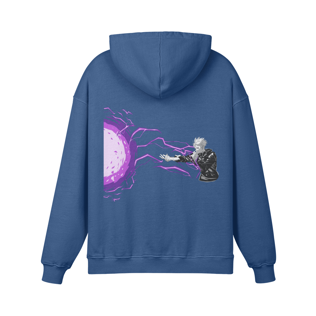 Satoru Gojo Hollow Purple Stone Wash Hoodie - Jujutsu Kaisen