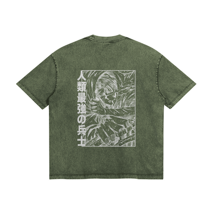 Levi Ackerman Stone Wash T-Shirt - Attack on Titan