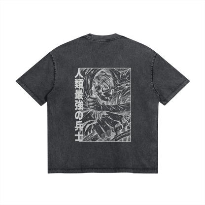 Levi Ackerman Stone Wash T-Shirt - Attack on Titan