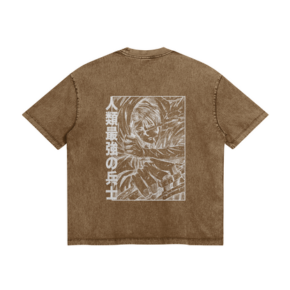 Levi Ackerman Stone Wash T-Shirt - Attack on Titan