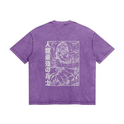 Levi Ackerman Stone Wash T-Shirt - Attack on Titan