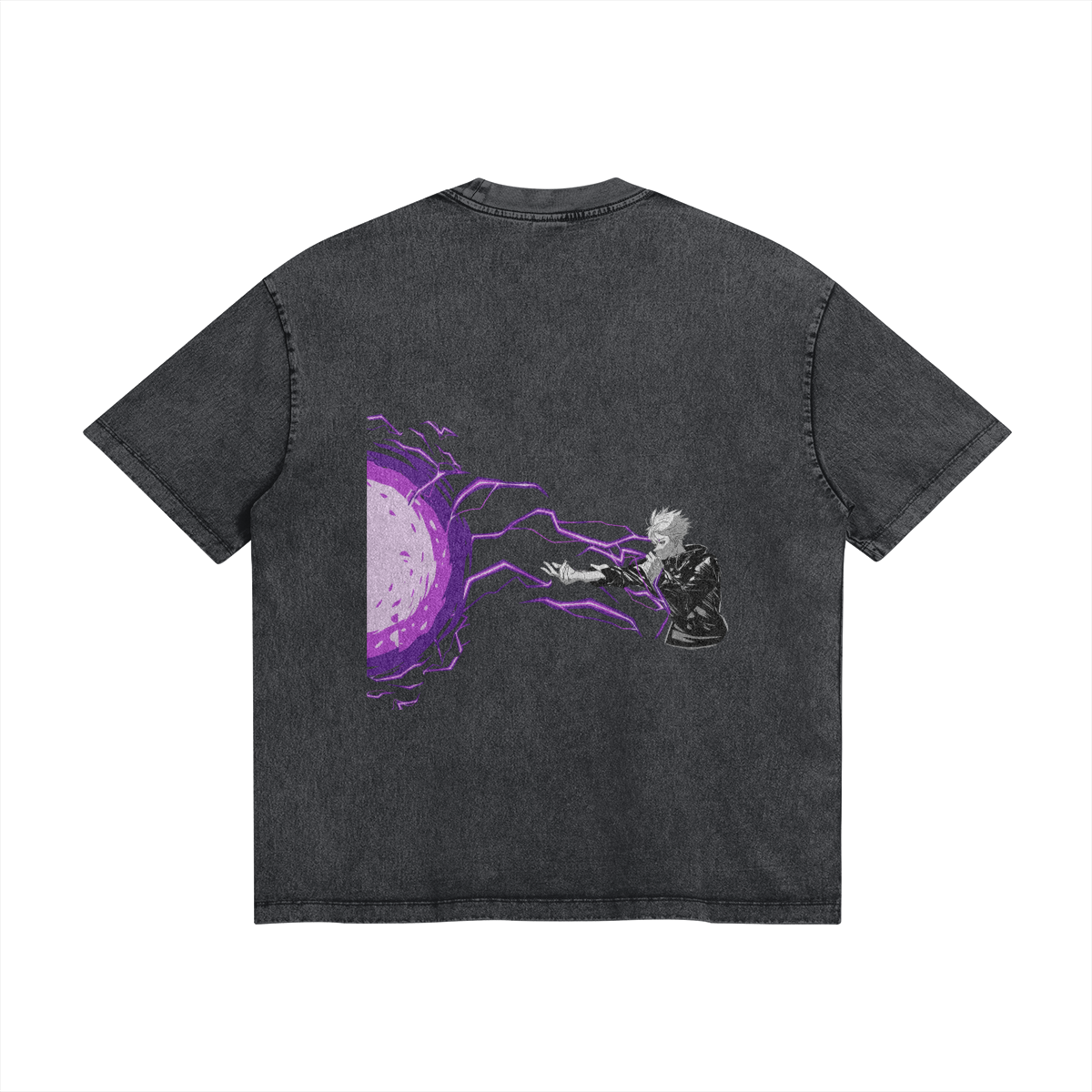 Satoru Gojo Hollow Purple Stone Wash T-Shirt - Jujutsu Kaisen