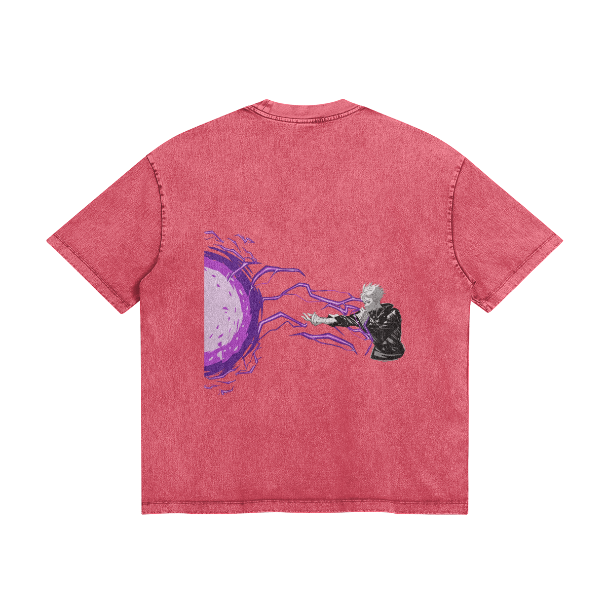 Satoru Gojo Hollow Purple Stone Wash T-Shirt - Jujutsu Kaisen