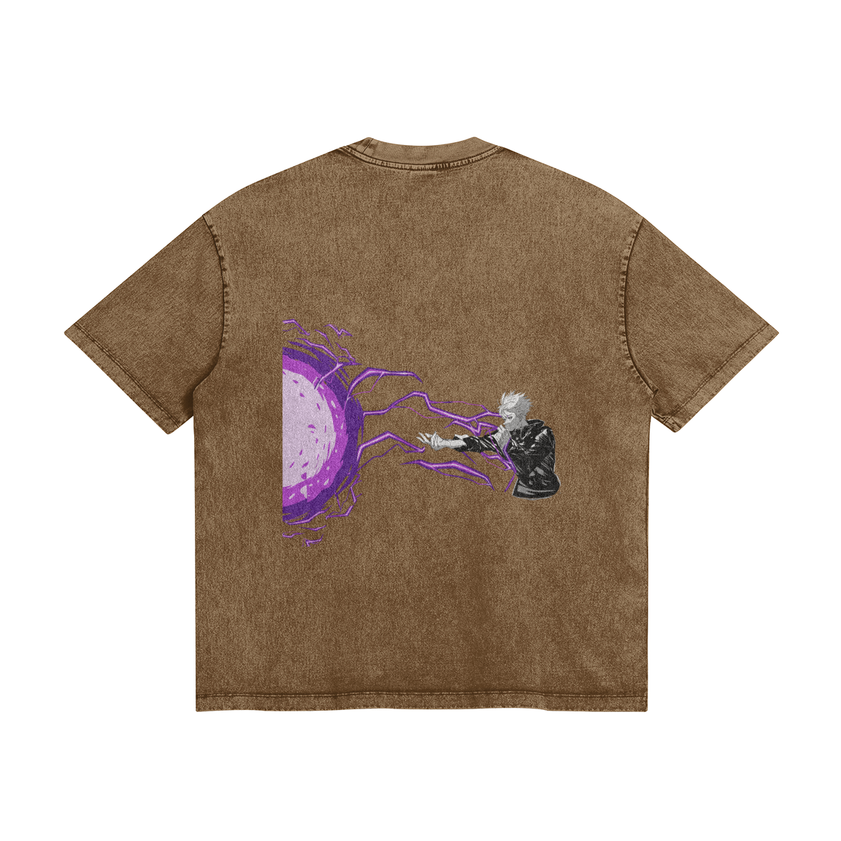 Satoru Gojo Hollow Purple Stone Wash T-Shirt - Jujutsu Kaisen