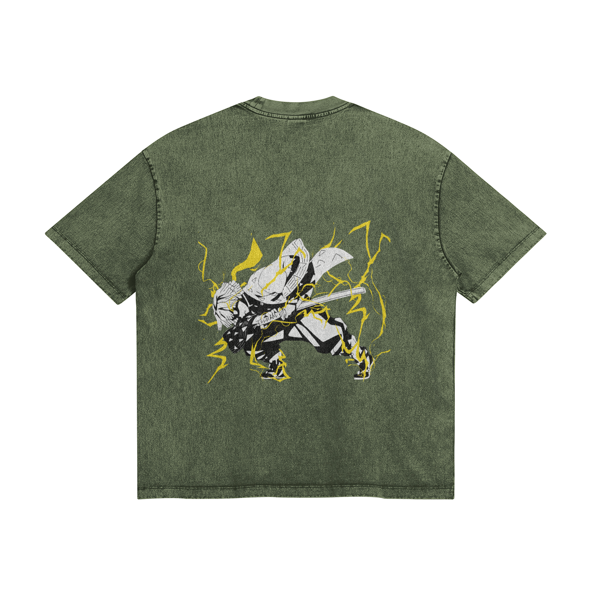 Zenitsu Agatsuma Thunderclap Stone Wash T-Shirt - Demon Slayer