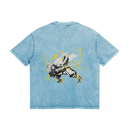 Zenitsu Agatsuma Thunderclap Stone Wash T-Shirt - Demon Slayer