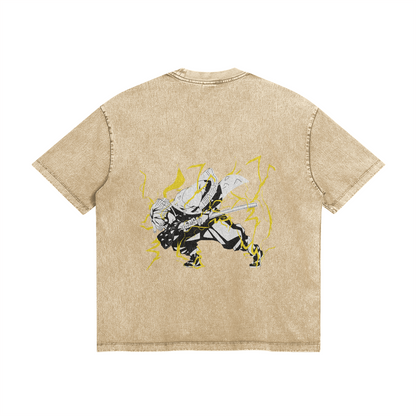 Zenitsu Agatsuma Thunderclap Stone Wash T-Shirt - Demon Slayer