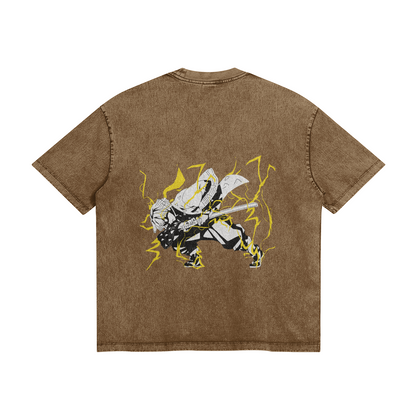 Zenitsu Agatsuma Thunderclap Stone Wash T-Shirt - Demon Slayer