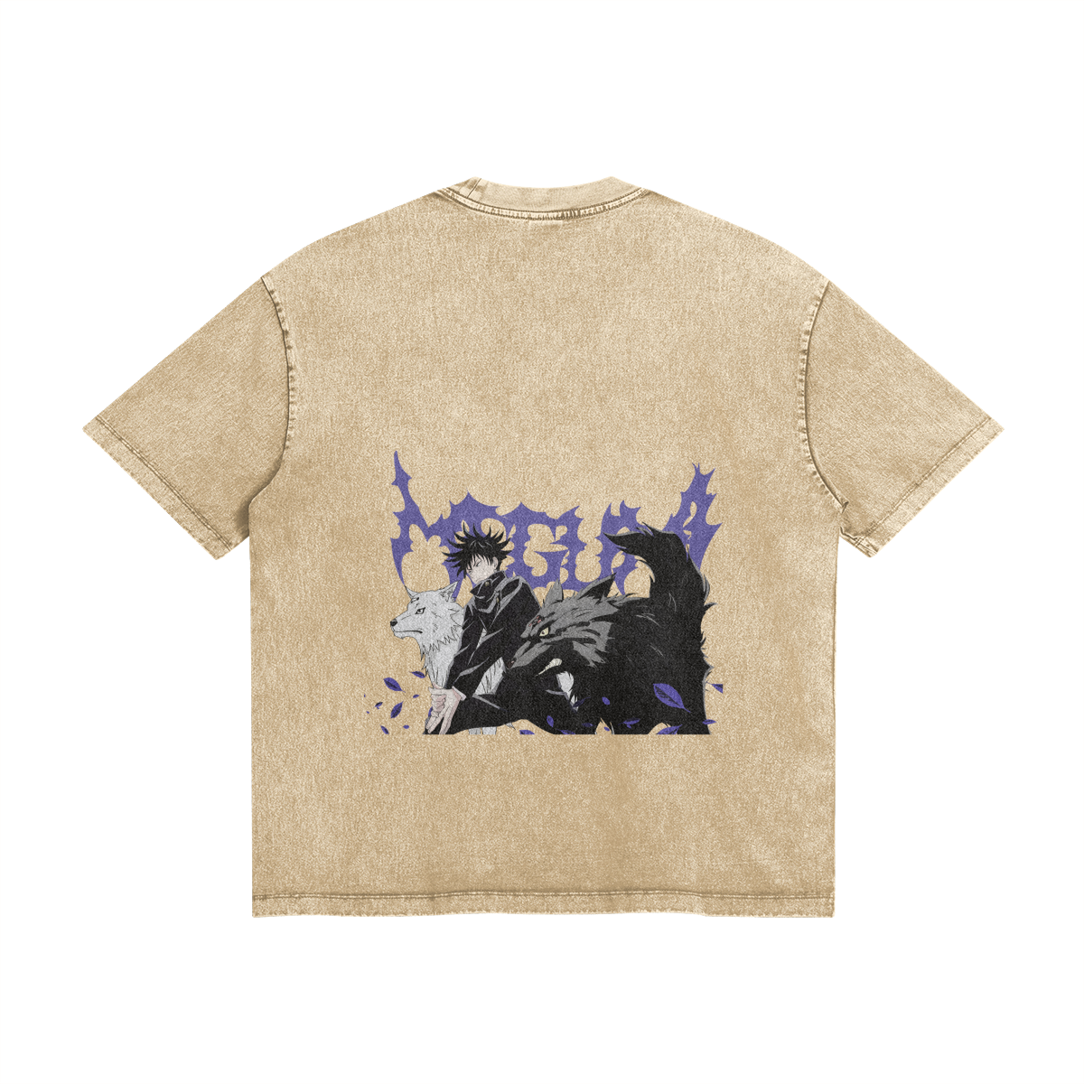 Megumi Fushiguro Demon Dogs Stone Wash T-Shirt - Jujutsu Kaisen