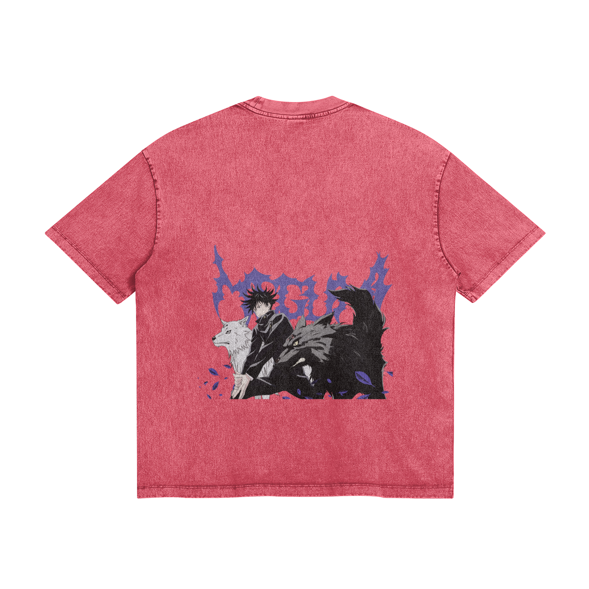 Megumi Fushiguro Demon Dogs Stone Wash T-Shirt - Jujutsu Kaisen