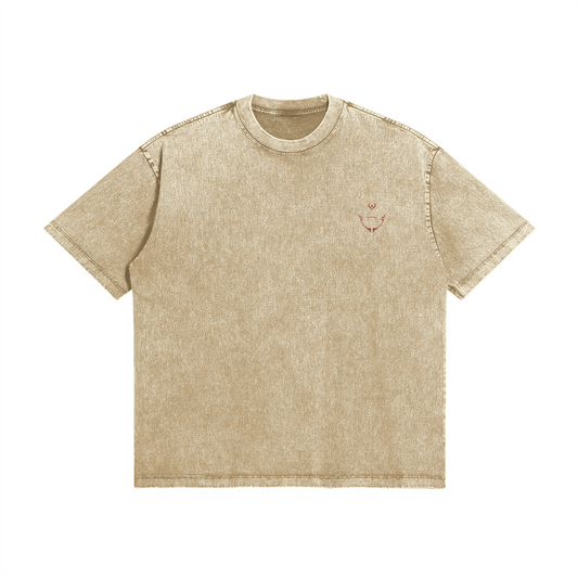 Sukuna Minimalist Stone Wash T-Shirt - Jujutsu Kaisen