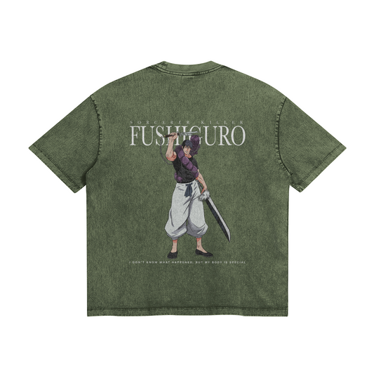 Toji Fushiguro Sorcerer Killer Stone Wash T-Shirt - Jujutsu Kaisen
