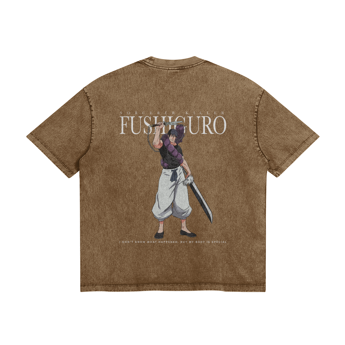 Toji Fushiguro Inverted Spear of Heaven Stone Wash T-Shirt - Jujutsu Kaisen