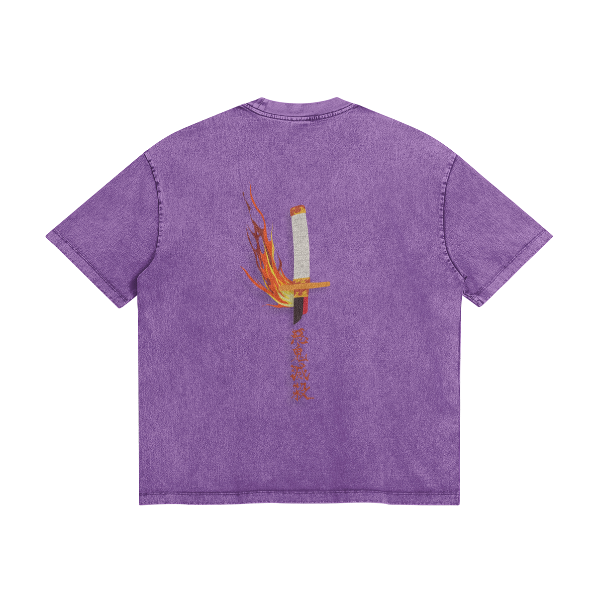 Rengoku Nichirin Blade Stone Wash T-Shirt - Demon Slayer