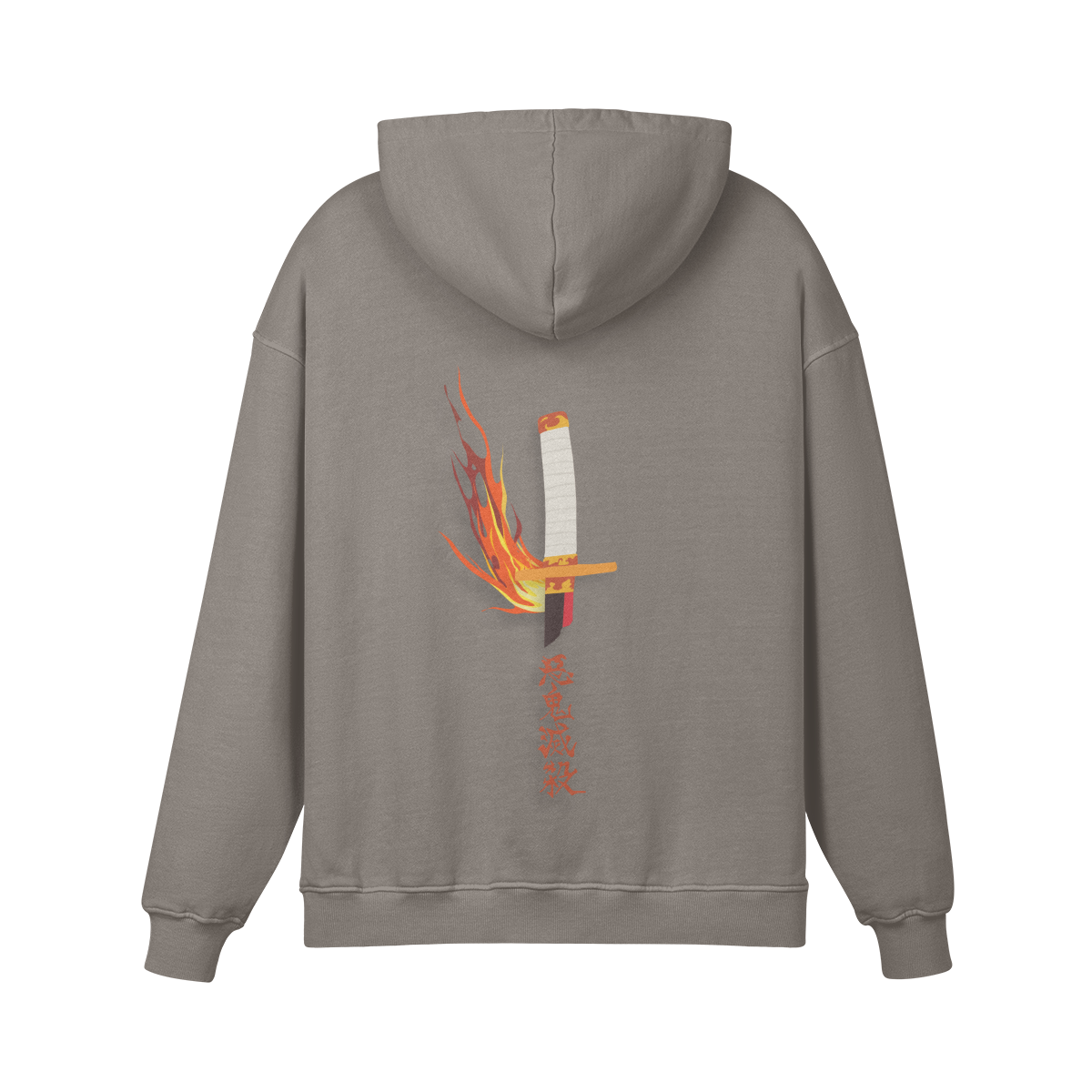 Rengoku Katana Stone Wash Hoodie - Demon Slayer