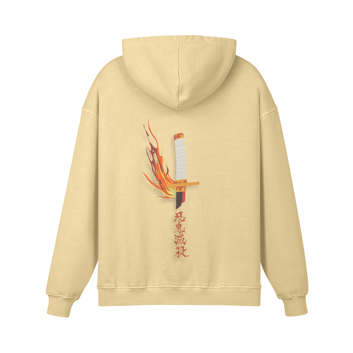 Rengoku Katana Stone Wash Hoodie - Demon Slayer