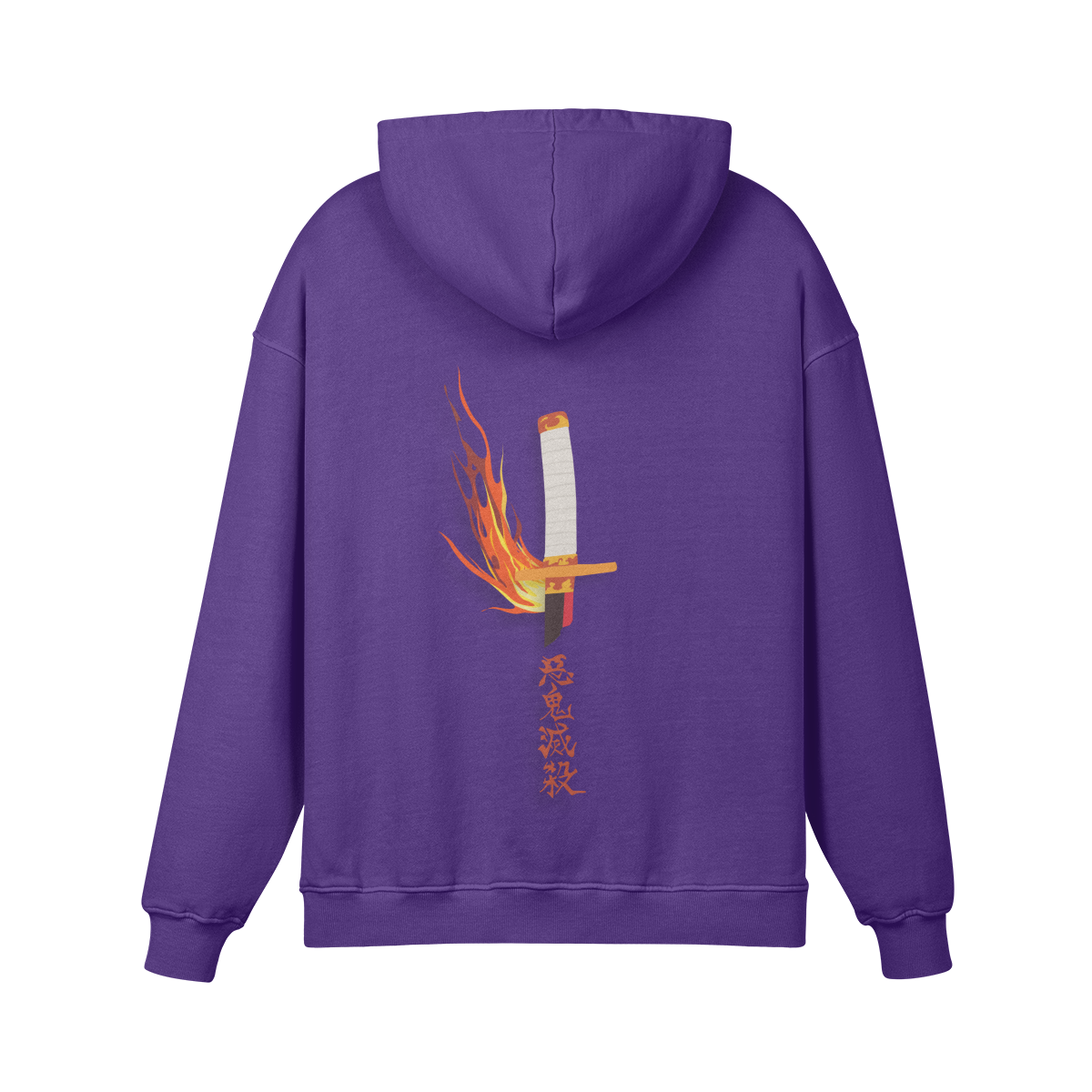 Rengoku Katana Stone Wash Hoodie - Demon Slayer