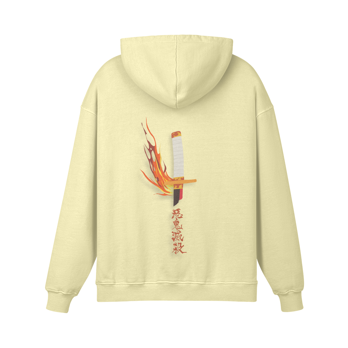 Rengoku Katana Stone Wash Hoodie - Demon Slayer