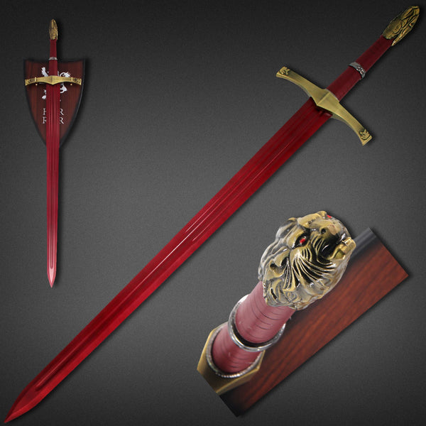 Red Oathkeeper Fantasy Sword of Heroes from (Metal)